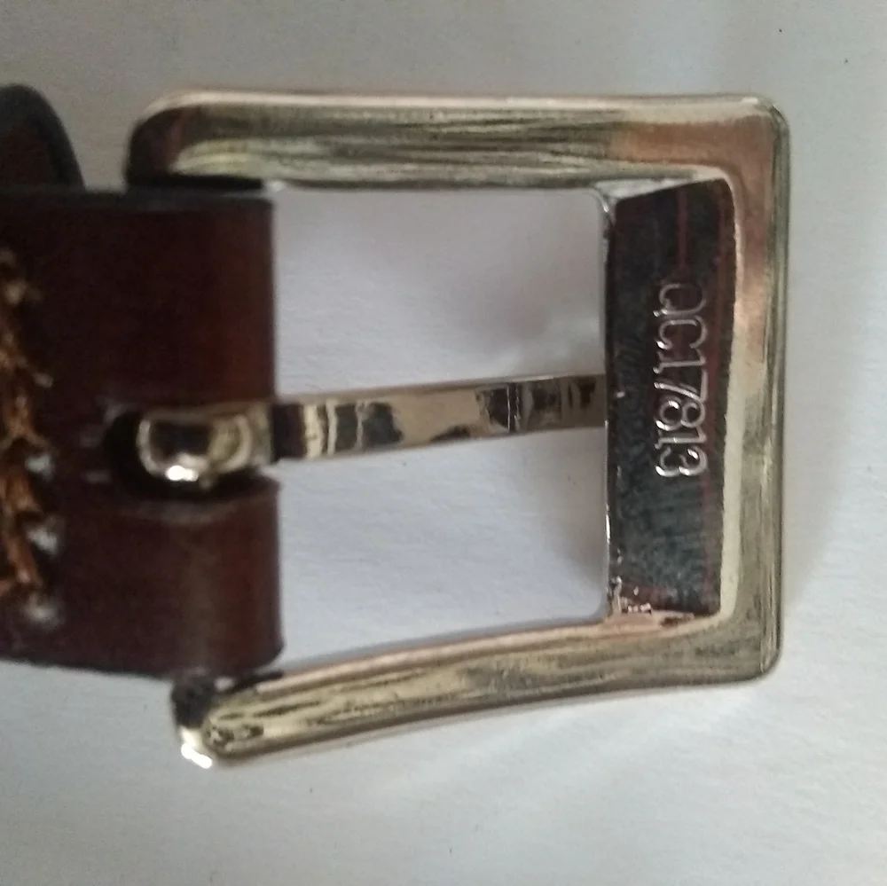 Women's Sonoma Goods For Life Solid & Braided Leather Belt COGNAC BLK SZ SMALL