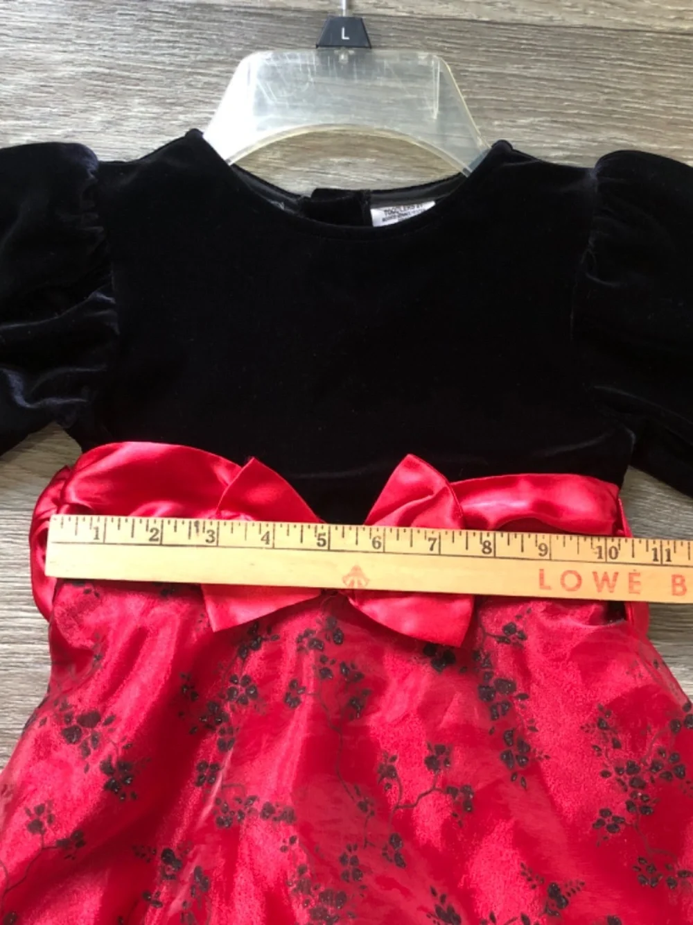 Black velvet and red toddler girls Christmas party dress 2t Blueberi Boulevard