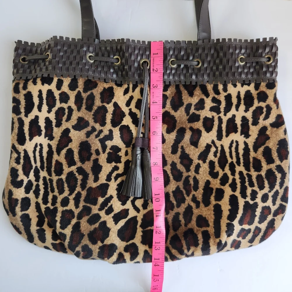 Vintage Lancôme Leopard Print Tote Bag