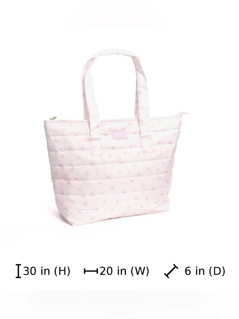 LoveShackFancy Target - Yoobi Blooming Heirloom Ditsy Quilted Tote Ballet Bloom