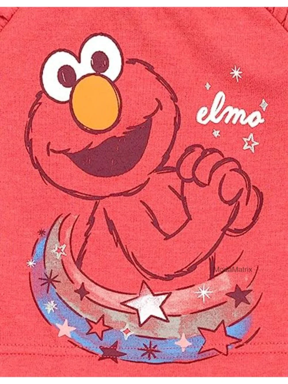 Elmo Tutu Dress Long Sleeve Cotton Blend Girls Fit & Flare