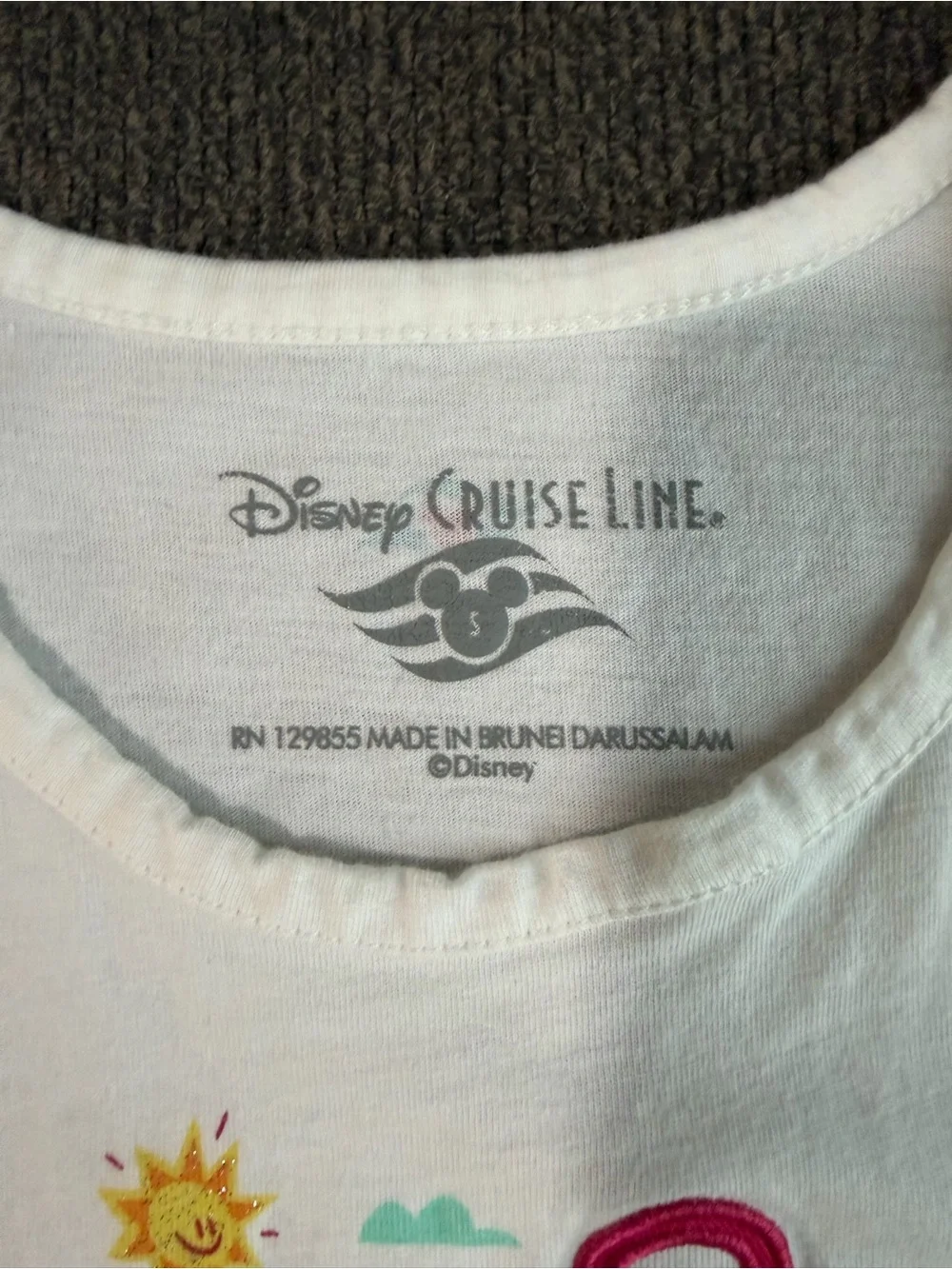 Disney Cruise Line Girls Tie-Dye Dress | White & Teal | Size XS