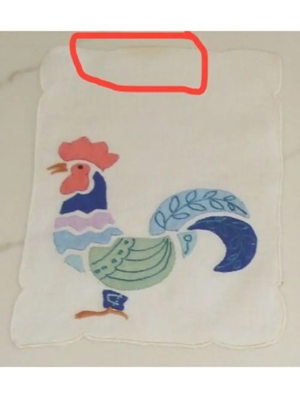 4 MCM Vintage 1950's Rooster Cocktail Madeira Napkins Hand Applique Embroidery