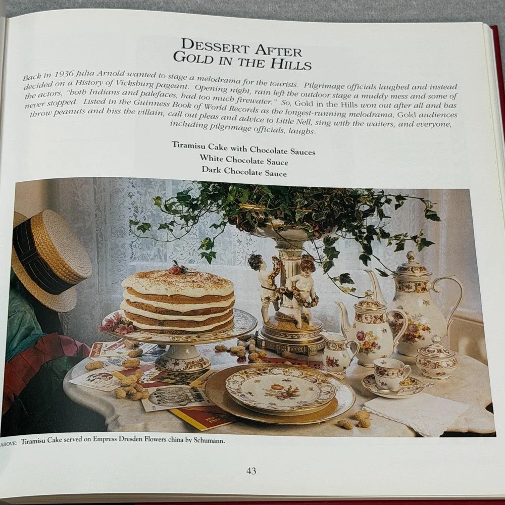 Vintage 1997 Ambrosia Deep South Cookbook Vicksburg Mississippi First Printing