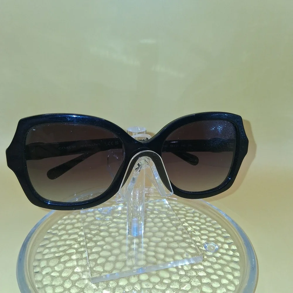 COACH SUNGLASSES HC2295 BLACK W/GOLD 56-21-140