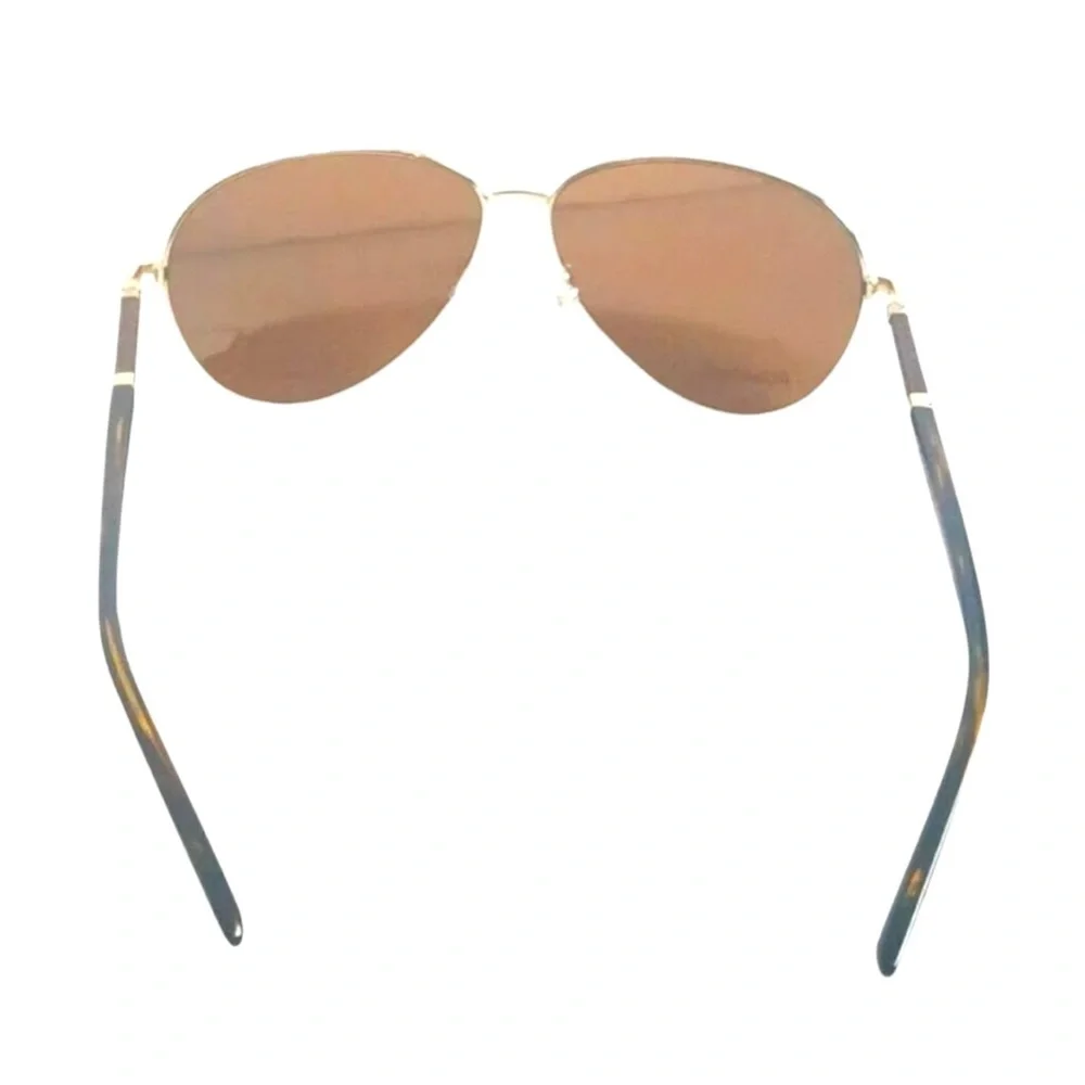 $140 Ted Baker Aviator Sunglasses Gold Frame Brown Lens w Case 62-13-140 mm