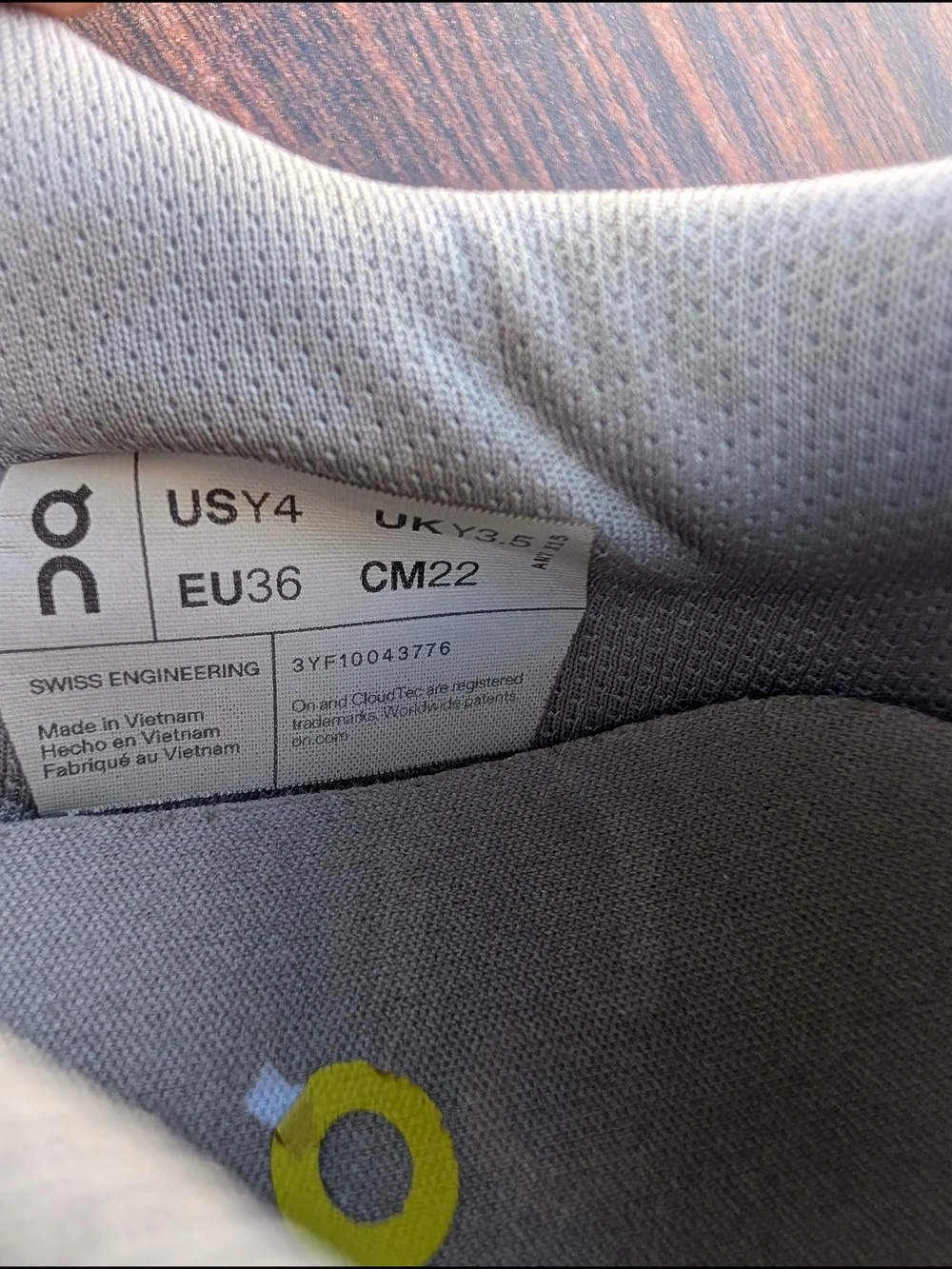 On Running light gray