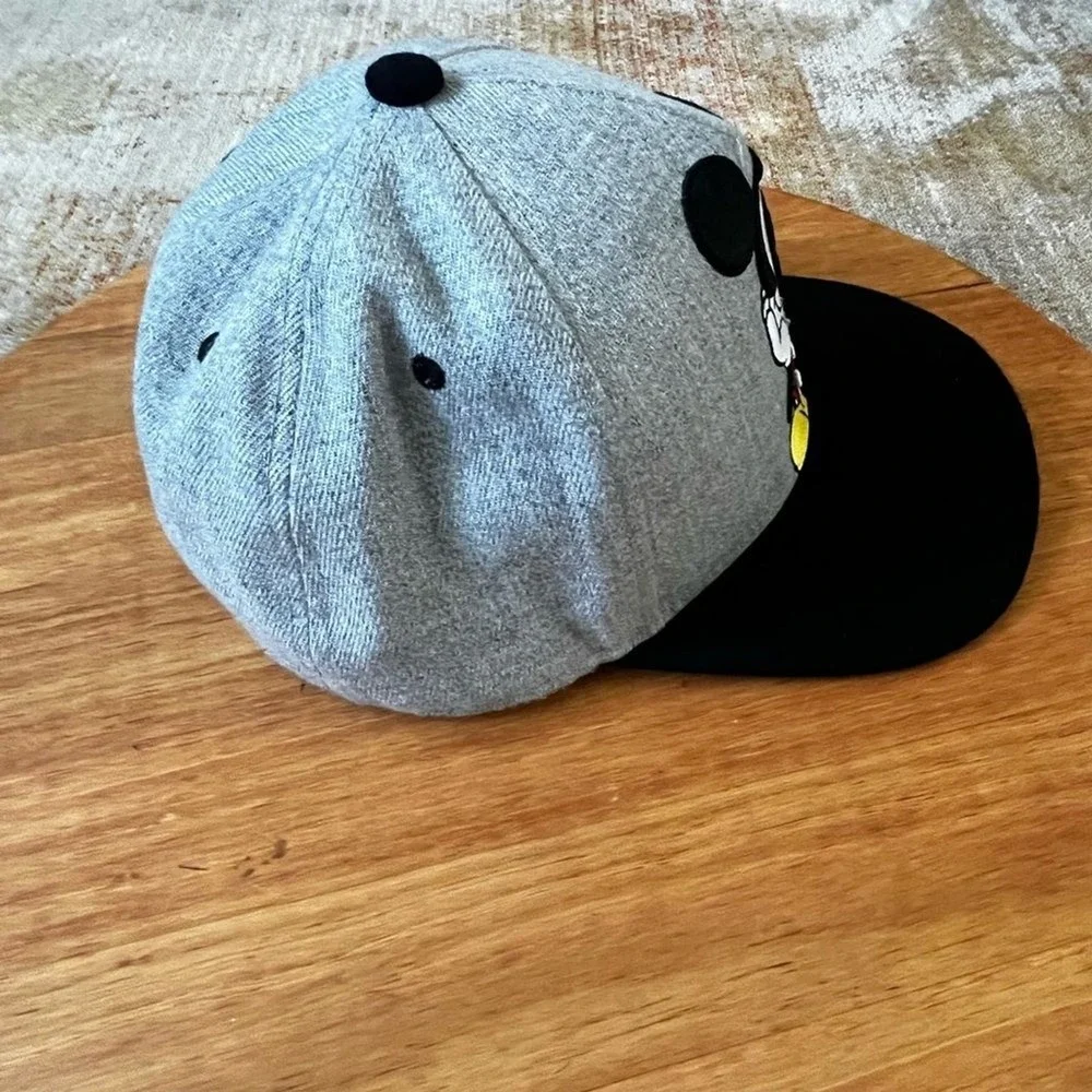 Disney Mickey Mouse Kids Hat‎ Cap - Embroidered Gray and Black OSFM