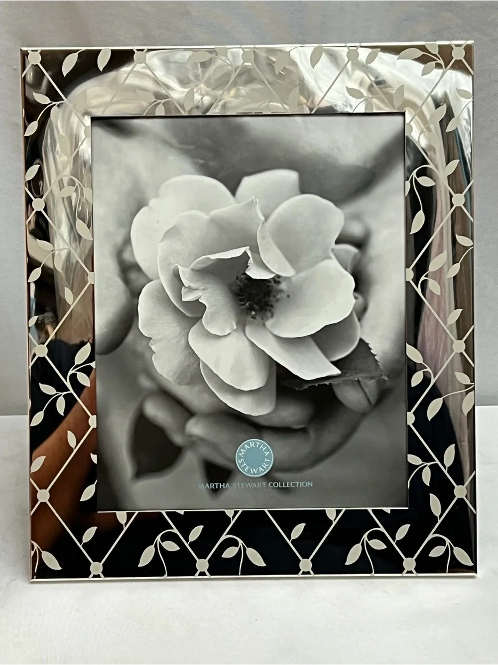 Martha Stewart Collection Petal Trellis Silver Plated 8x10 Picture Frame Floral