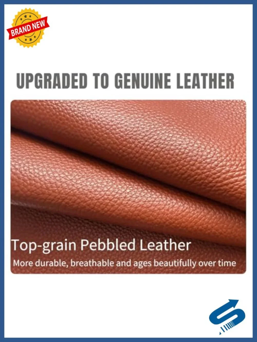 Genuine Leather Tote Bag for Women with Adjustable Strap, Work & Everyday