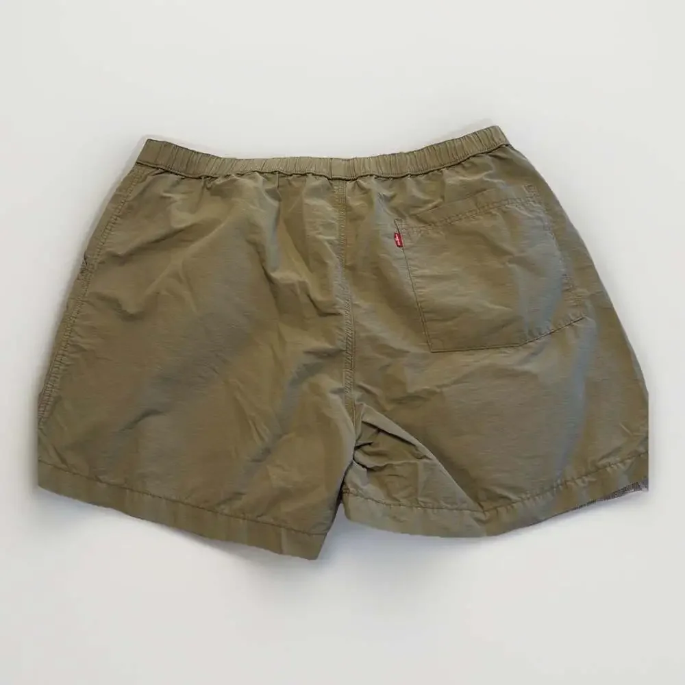 Mens Olive Green Drawstring Shorts XXL Lightweight Casual Elastic Waist W38-40”