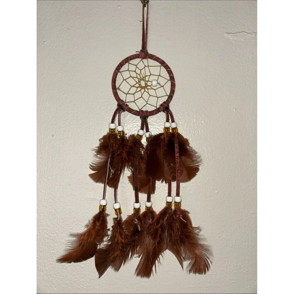 Leather Bead Dream Catchers Lot of 5 Variety Small-Large EUC