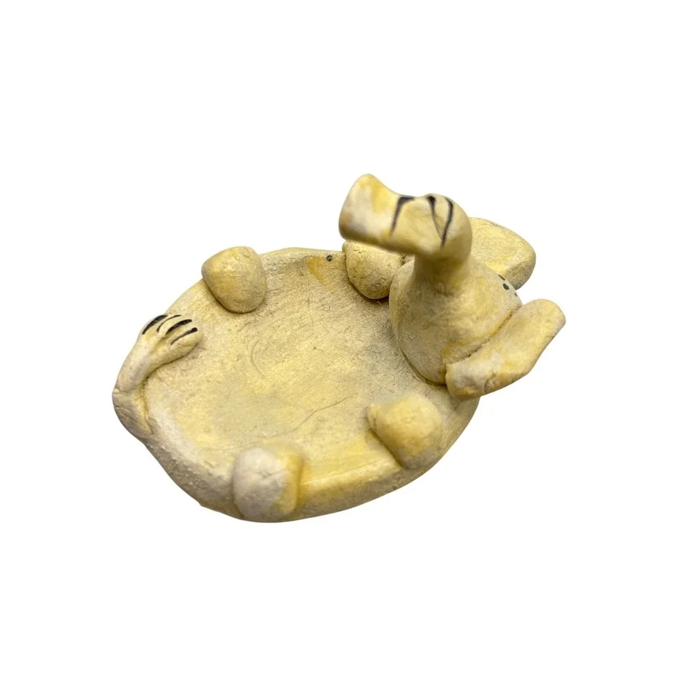 Vintage Handmade Ceramic Elephant Trinket‎ Dish Jewelry Holder