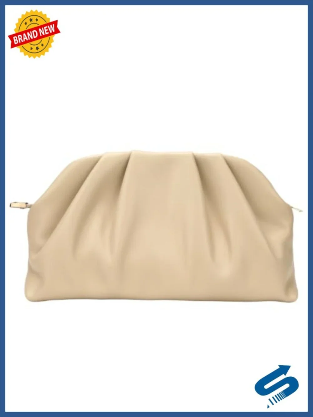 Elegant Pleated PU Leather Clutch Purse for Women Evening Wedding Party Bag