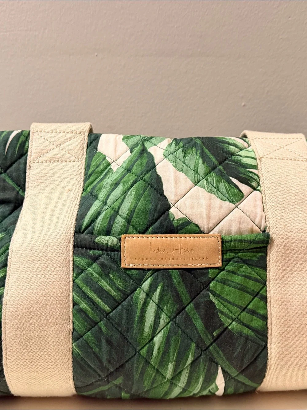 Green Tropical Quilted Tote