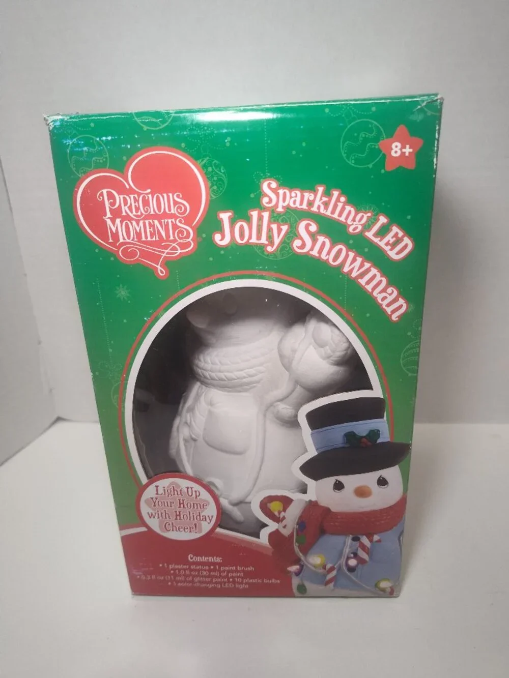 Precious Moments Sparkling LED Jolly Snowman Paint Craft Kit Sealed New