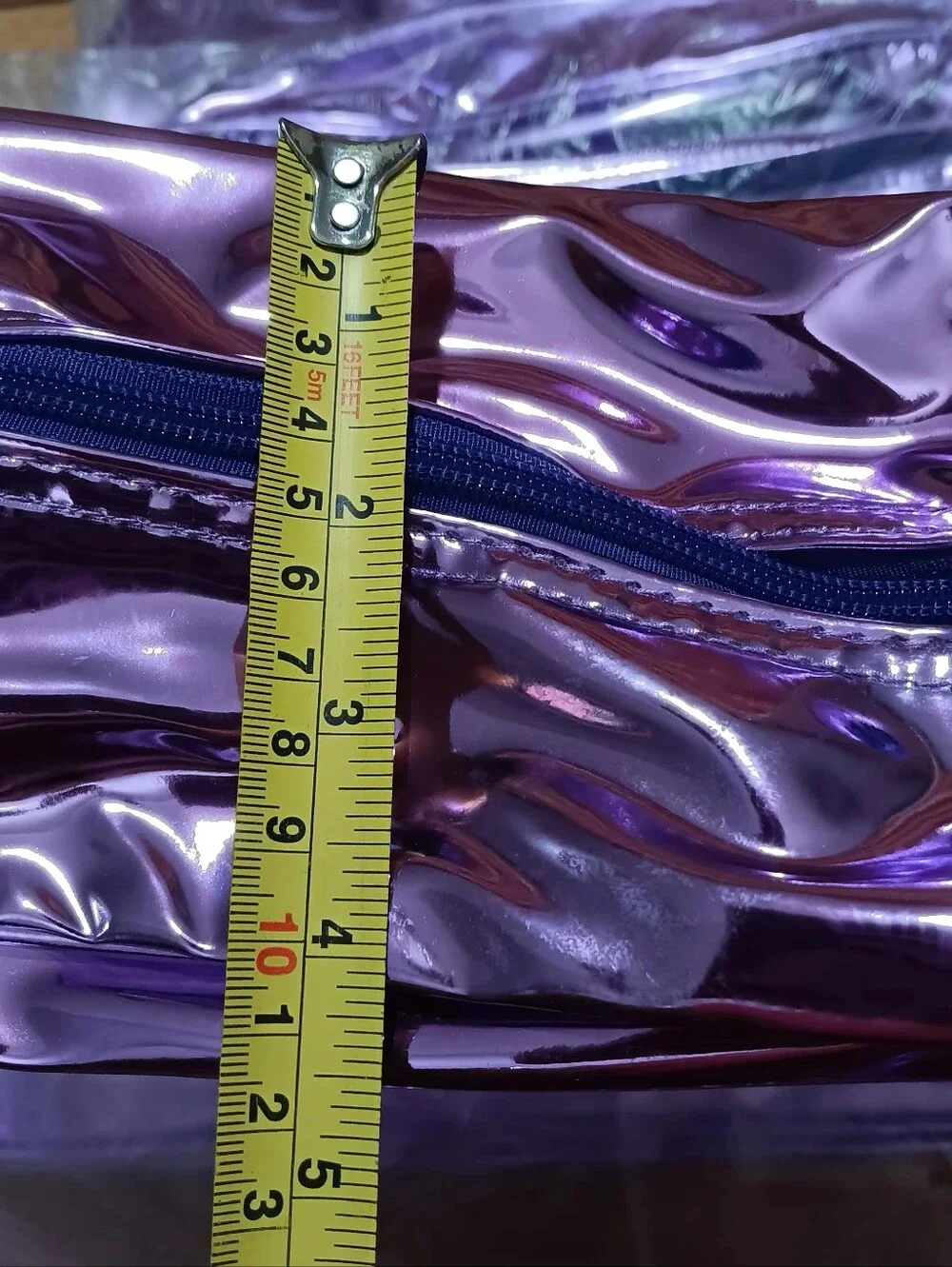 Set Of 4 Shiny Purple Tote Bags