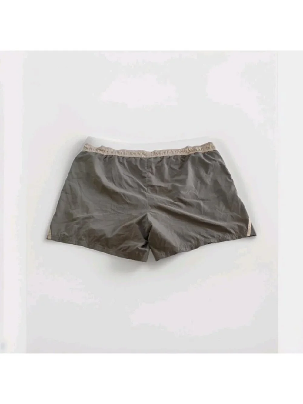 Nero Perla La Perla Swim Trunks Shorts Men XXL Olive Tan Mesh Lined Italy FLAW