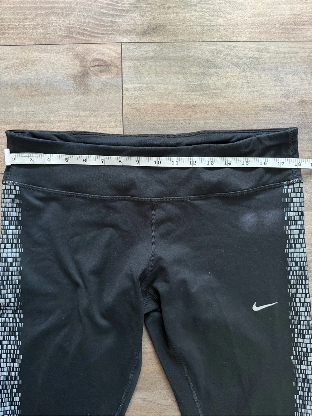 Nike Black Leggings with Gray Reflective Side Panels