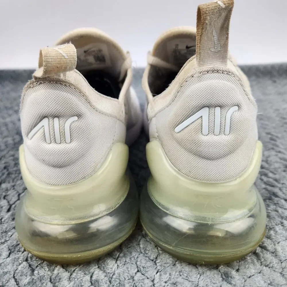 Nike Air Max 270 White Woman Lace-Up Comfort Running Shoes 943345-103 SZ 7Y