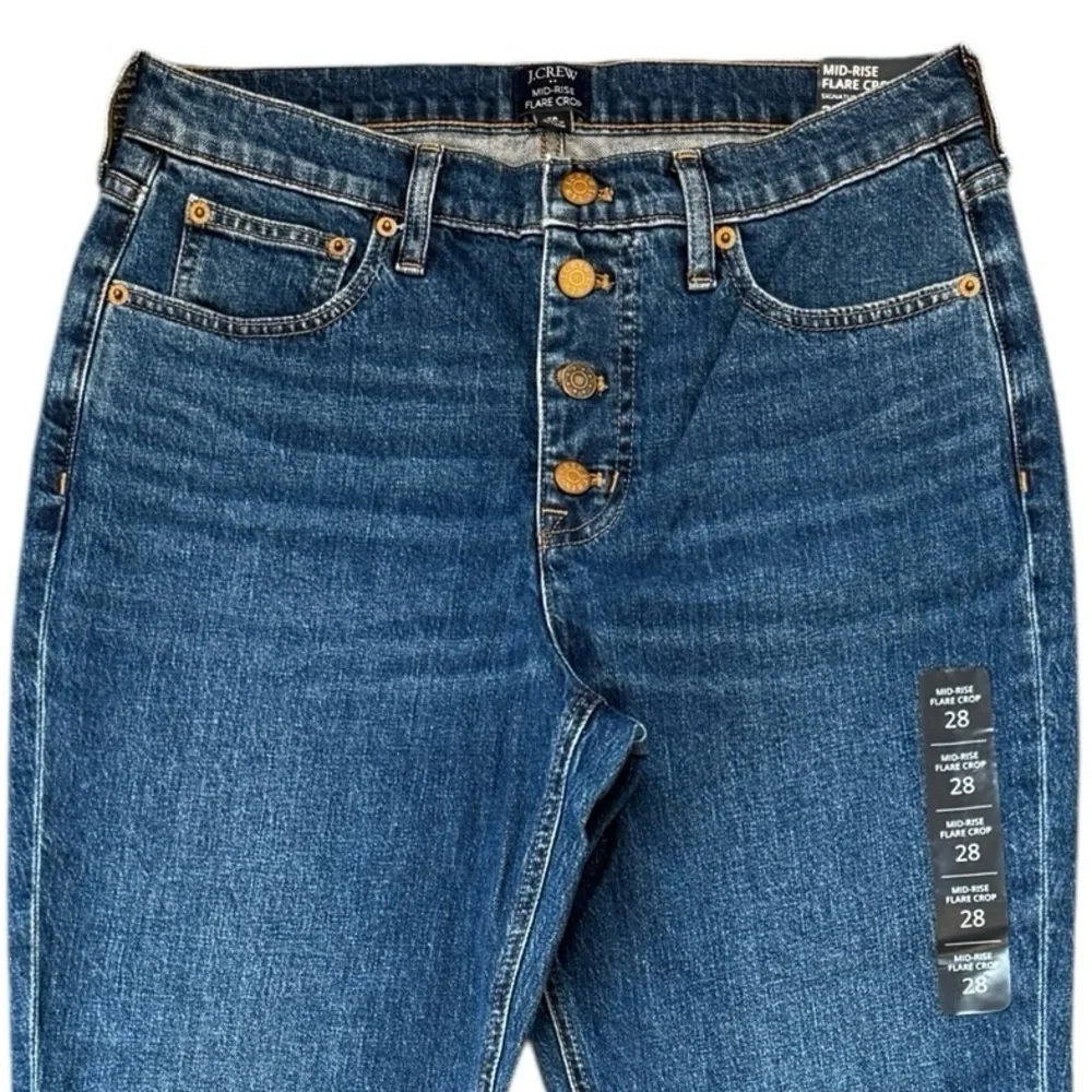 J. Crew Mid Rise Flare Crop Signature Stretch