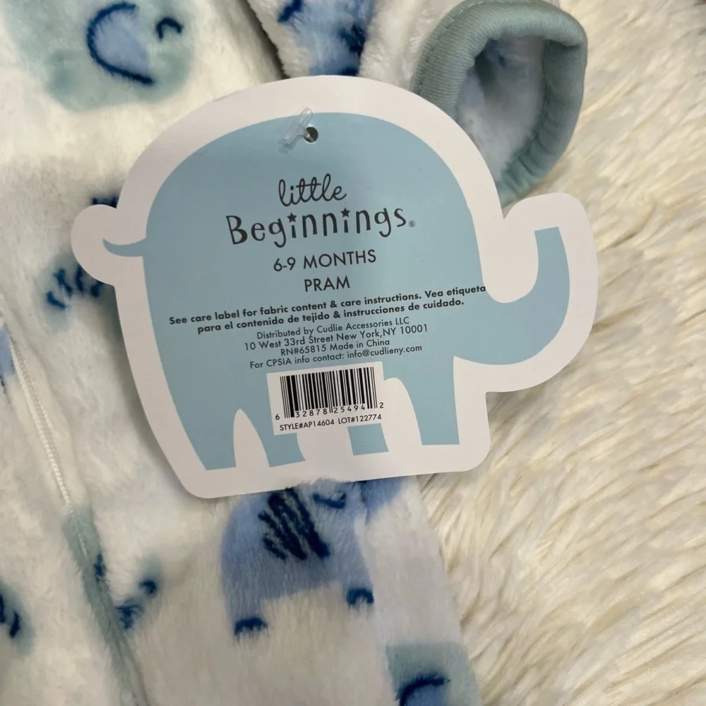 Baby boy set of two hooded footies  size‎ 3-9 months