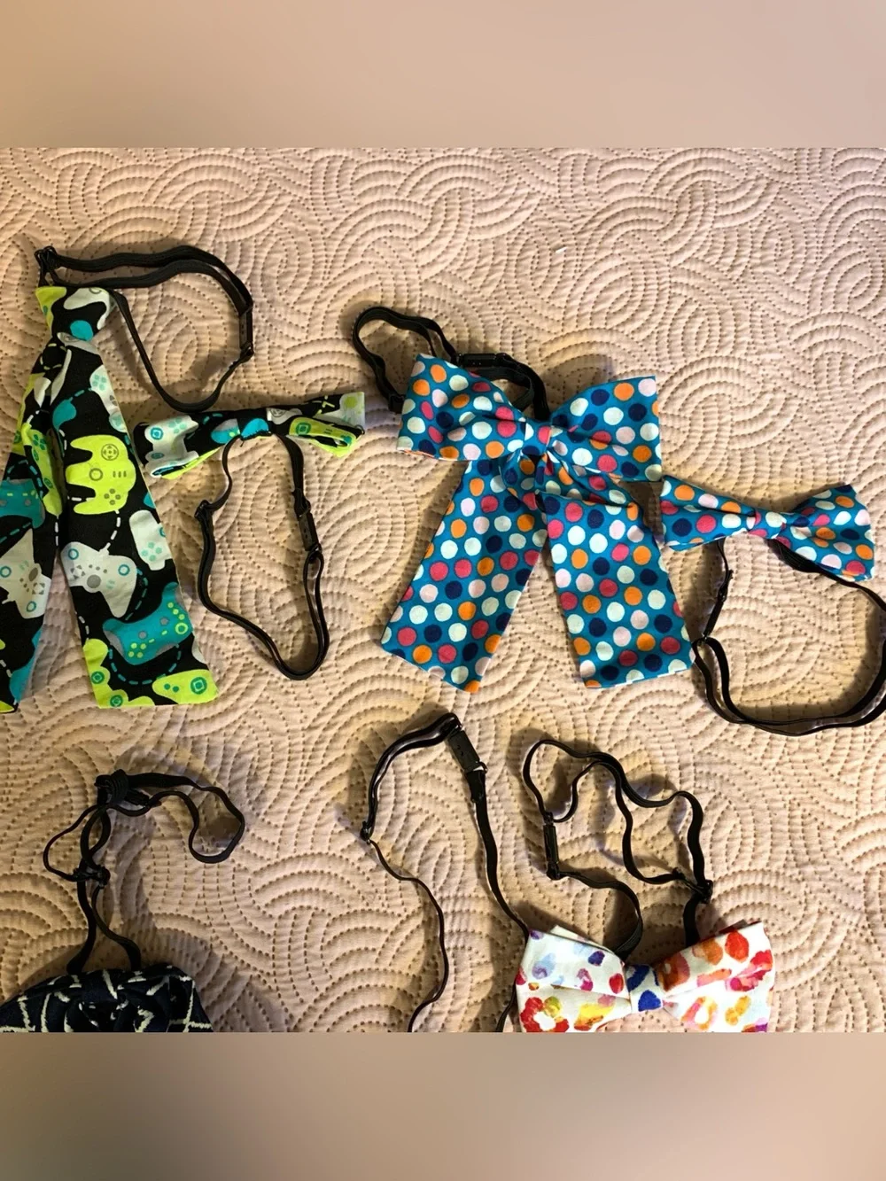 Handmade Kids Bow Tie Set - Colorful Patterned Adjustable Bow Ties