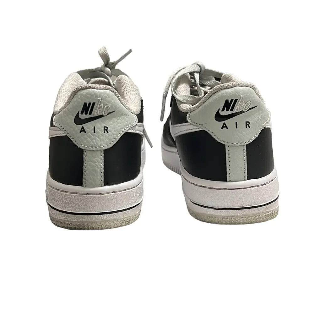 Nike Air Force 1 '07 LV8 Black Light Silver Sneakers Size 5.5Y