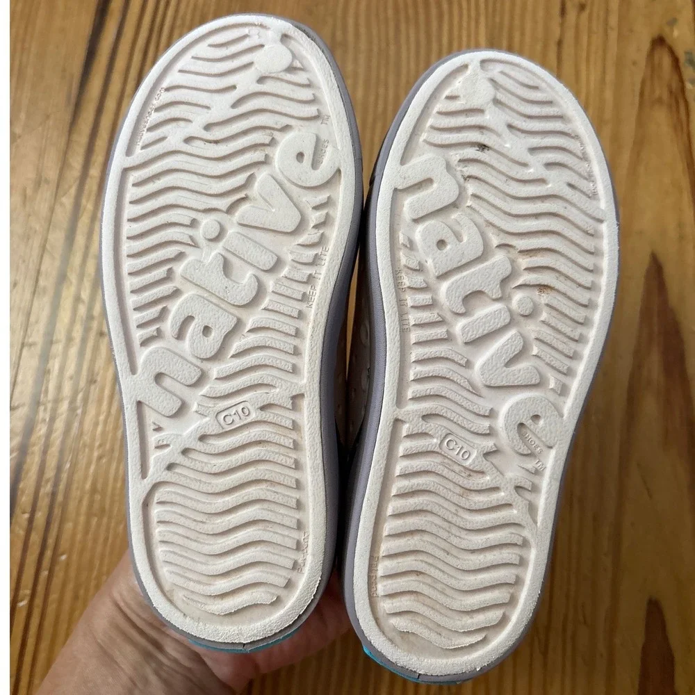Native Jefferson Shoes Kids White Mountain Graphic Slip On Sneakers SIZE C10