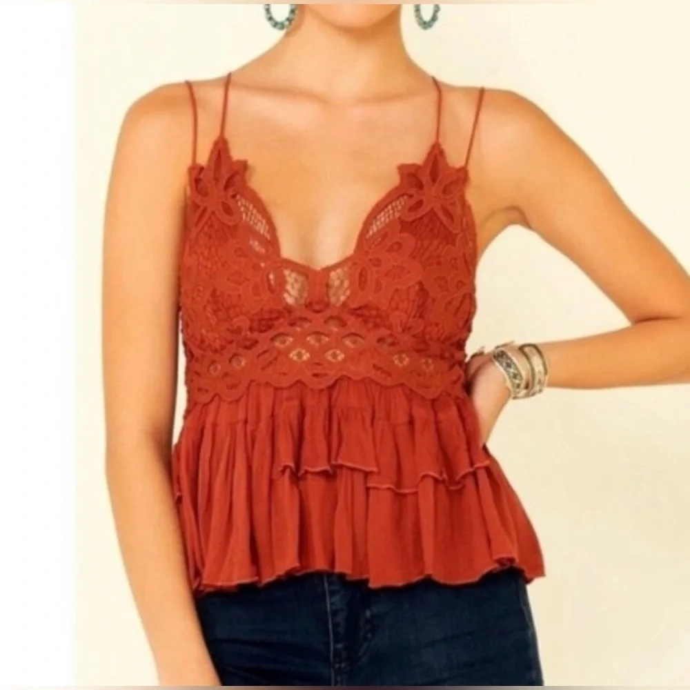 NWT Free People Adella Cami in Winding Roads Size M,#18