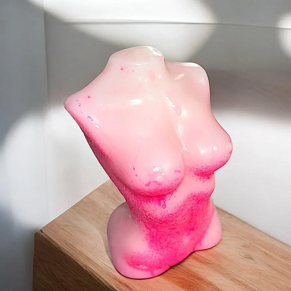 Cherry blossom SOAP HANDMADE torso - coconut oil & goats milk 4x2in 5oz
