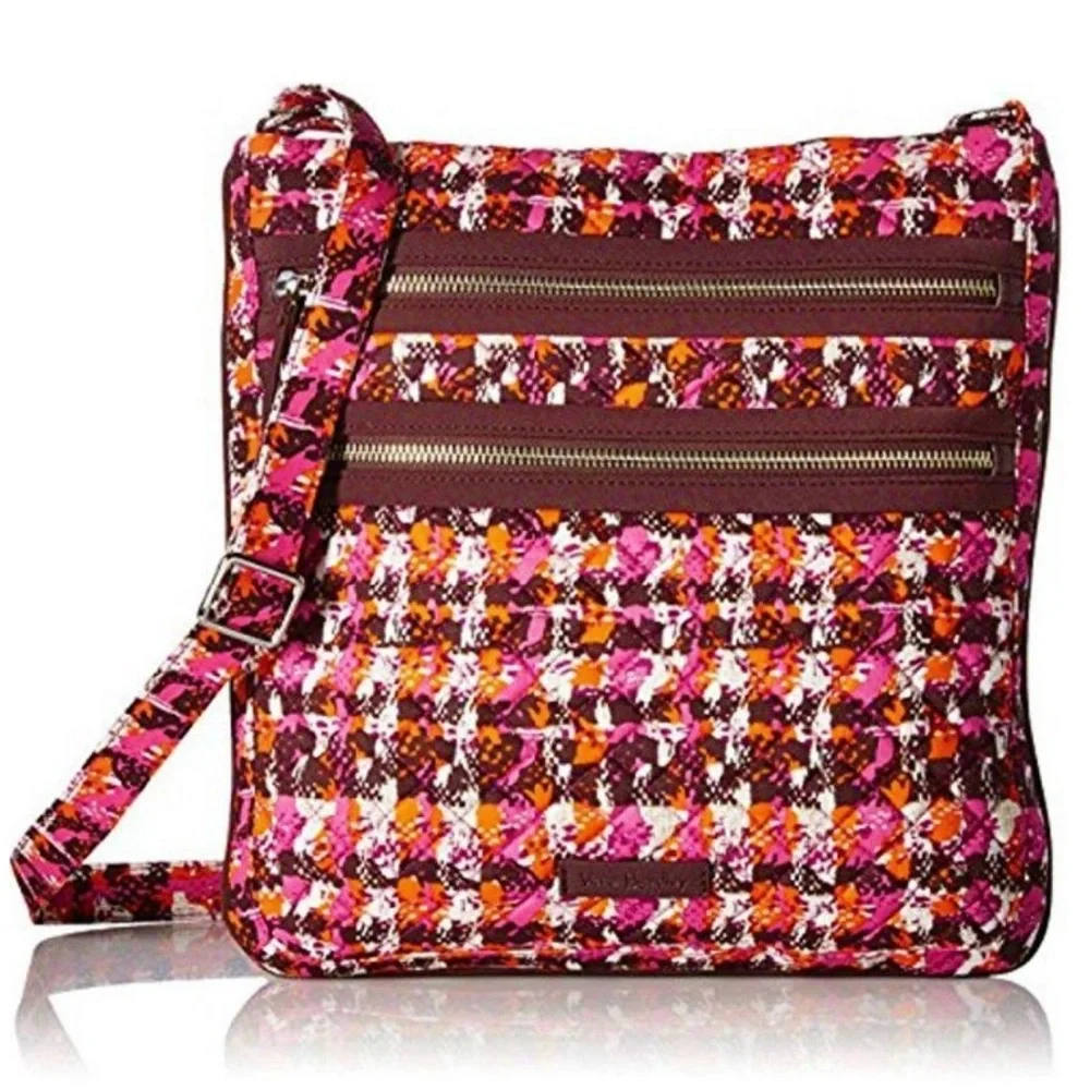 Vera Bradley iconic triple zip hipster