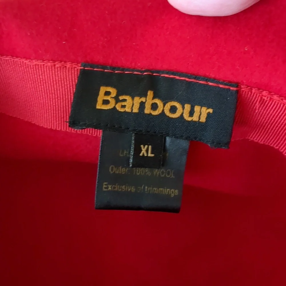 Barbour red wool