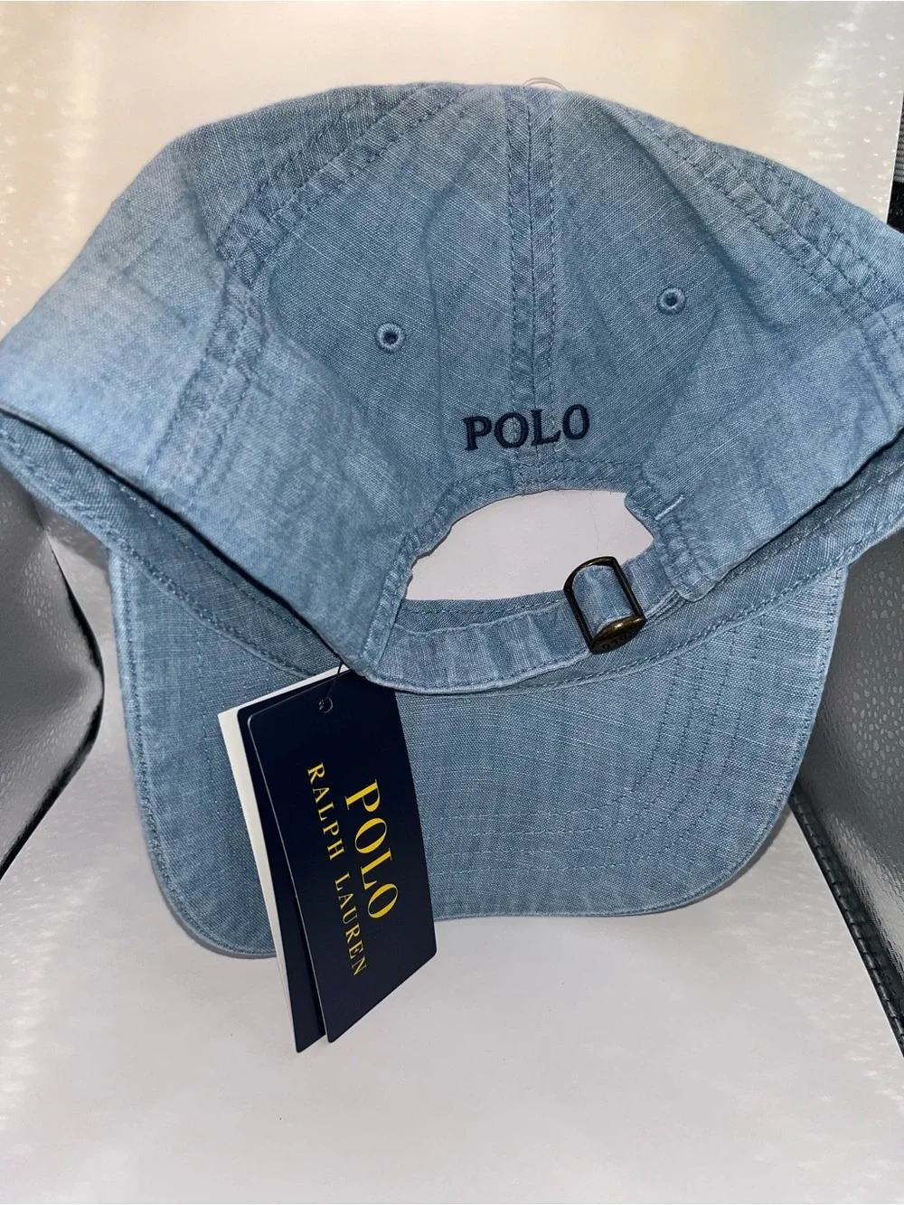Polo Ralph Lauren Denim 100% Cotton Classic Baseball Cap Brown Pony  Vintage NEW