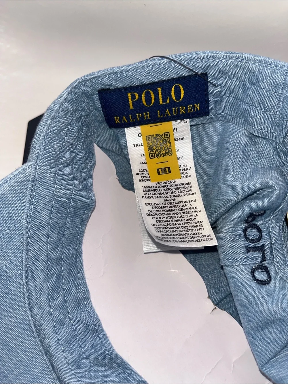 Polo Ralph Lauren Denim 100% Cotton Classic Baseball Cap Brown Pony  Vintage NEW