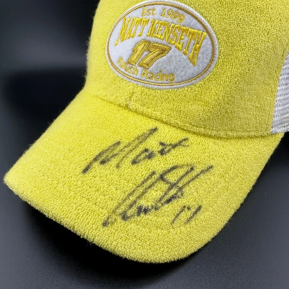 Matt Kenseth 17 Signed Roush Racing NASCAR Trucker Hat Team Caliber Cap