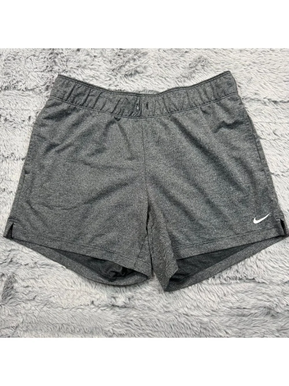 Nike Dri-FIT Attack Shorts Womens S Gray Polyester Athletic Running Gym Training