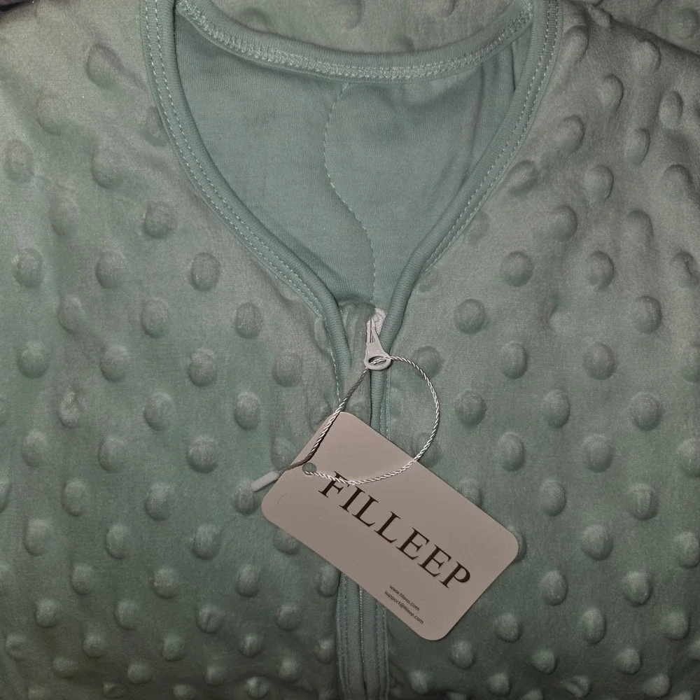 FILLEEP Fleece Baby Sleep Sack 18-24 Months Plush Dots‎ Baby Wear 2 Way Zipper