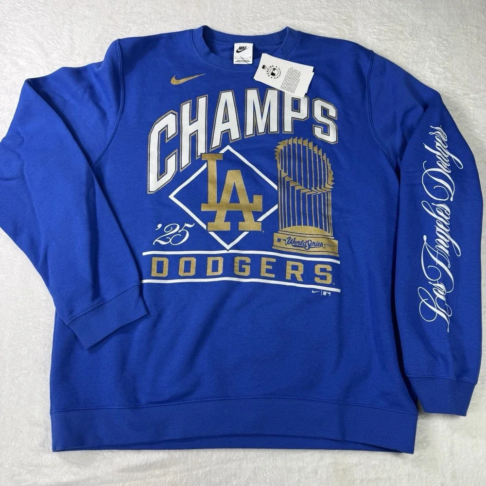 Nike Los Angeles Dodgers World Series 2025 Sweatshirt Mens Size Large NWT