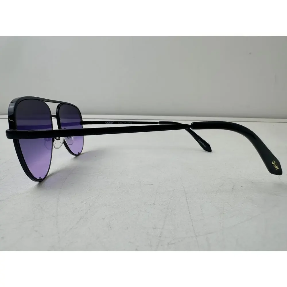 Quay Australia High Key Purple Gradient Lenses Aviator Sunglasses