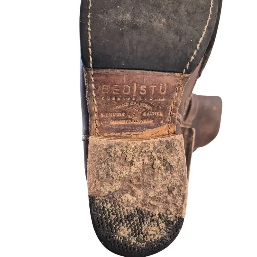 Bed Stu Bed-Stu Cobbler Series Women's Turn Leather Mid-Calf Boots Side Zip USED