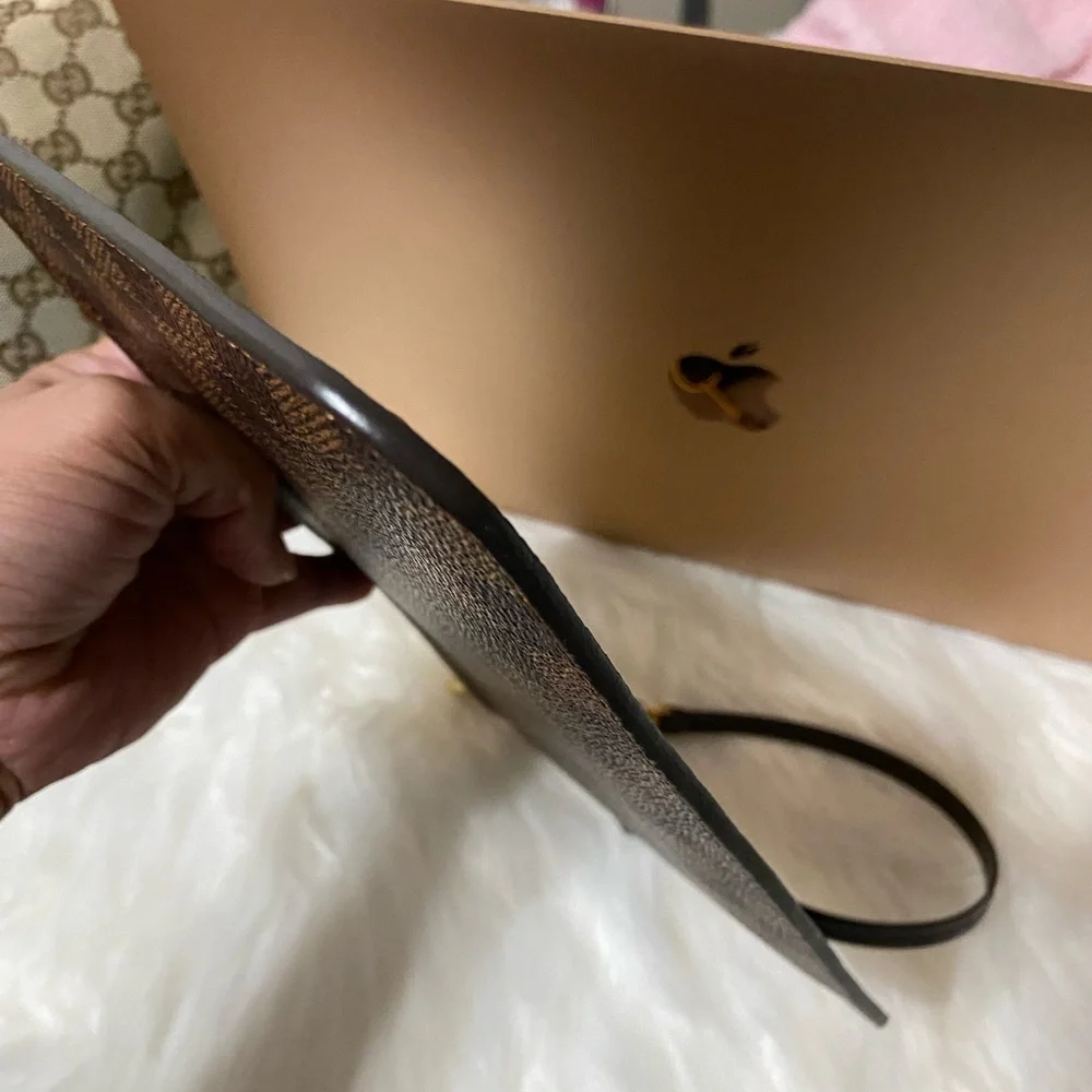 Louis Vuitton Brown Damier Ebene Wristlet Clutch