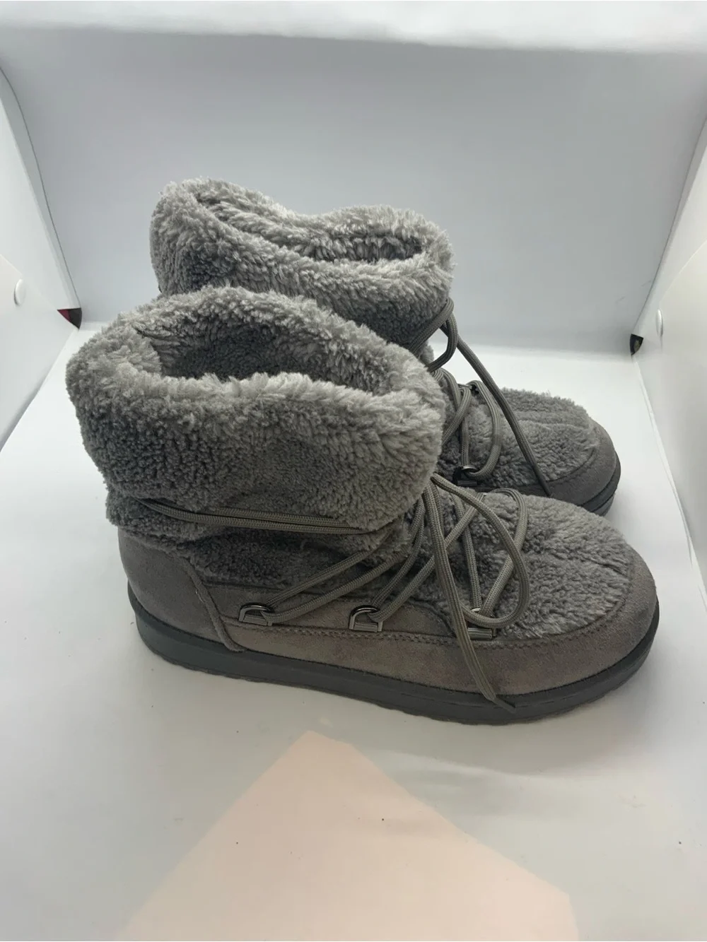 Isador Faux Shearling Bootie White Mountain Footwear.