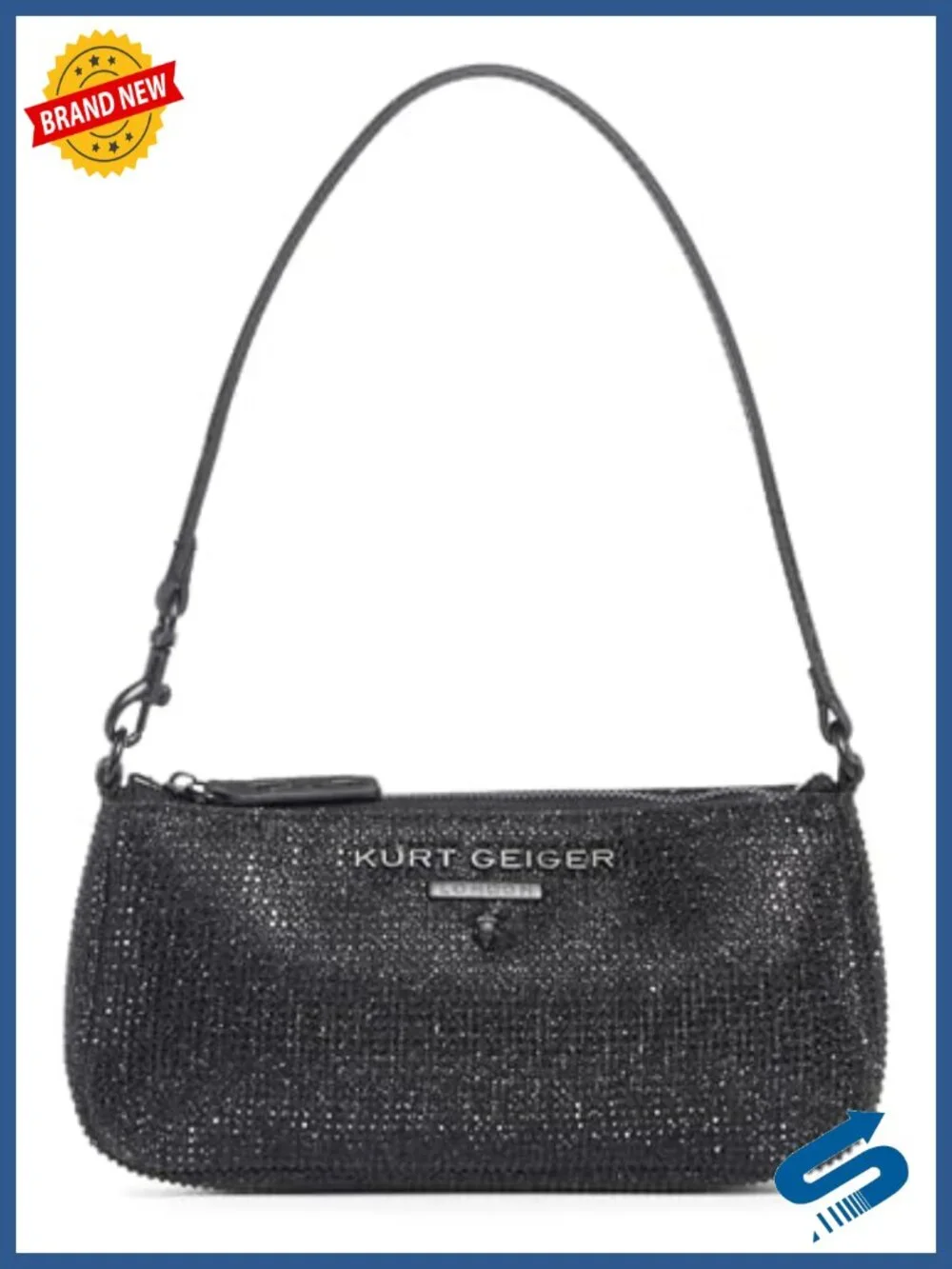 Convertible Wristlet Shoulder Bag with Top Zip Closure