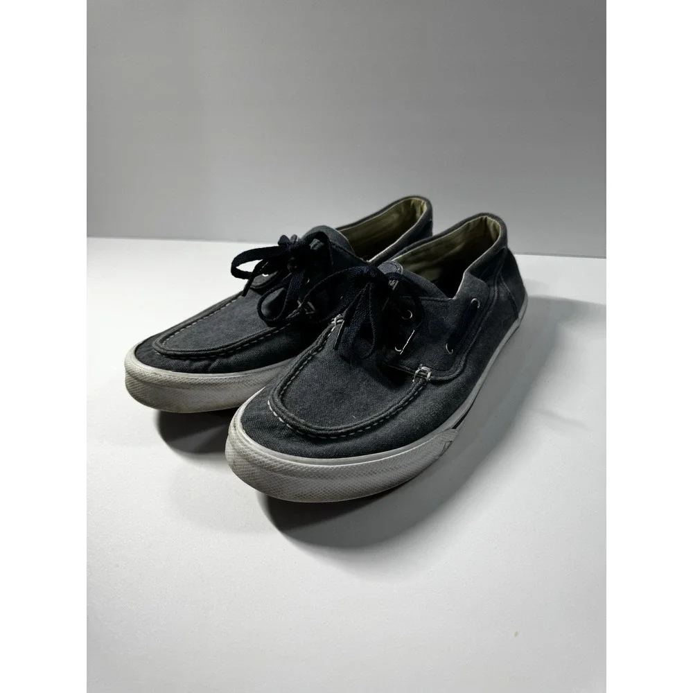 Sperry Top Sider Shoes Mens 9.5 Blue Bahama II Chambray Boat Casual Low STS17394