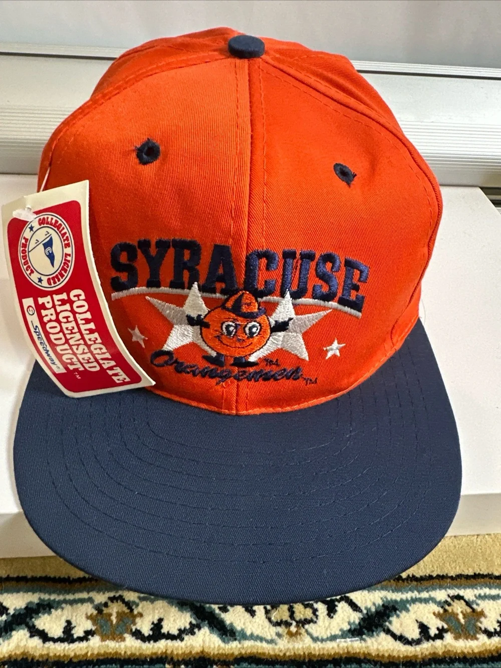 Syracuse Orange Men’s Orange & Navy Snapback Hat Vintage