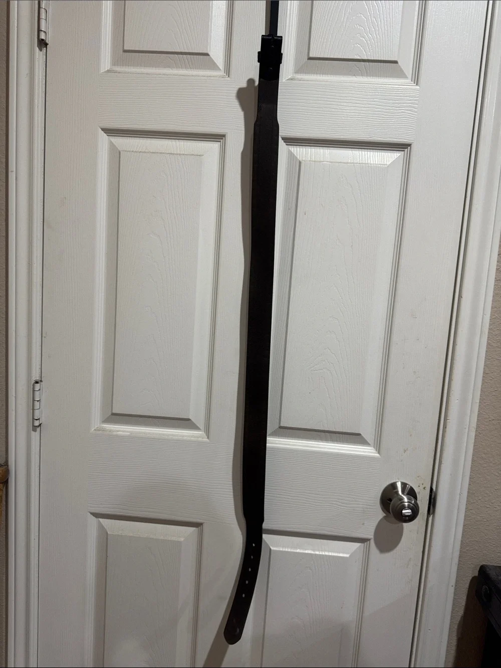 N/A black leather