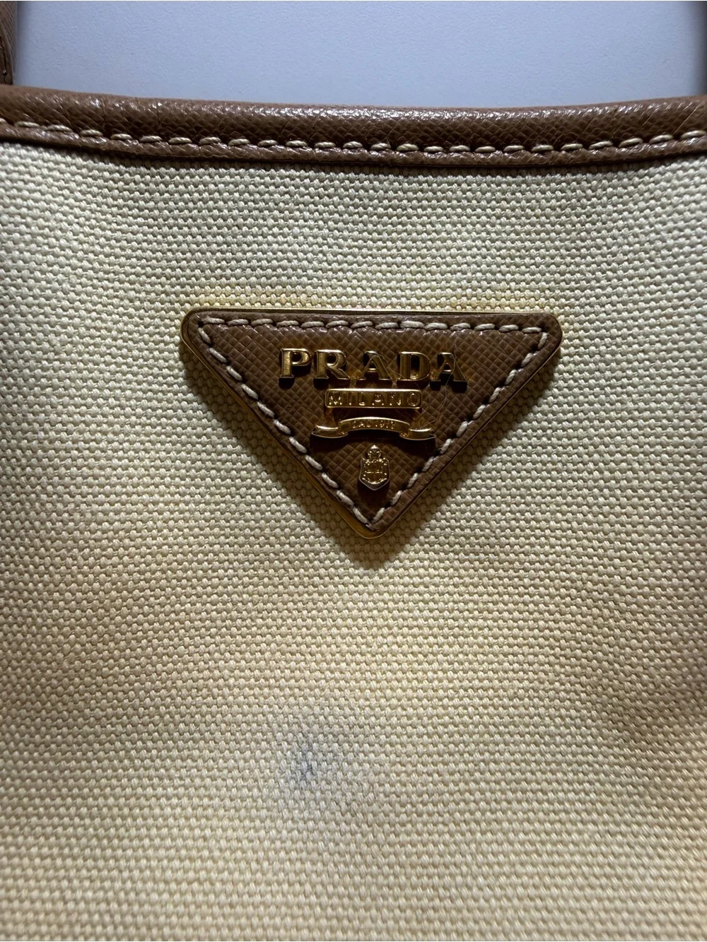 Prada beige canvas