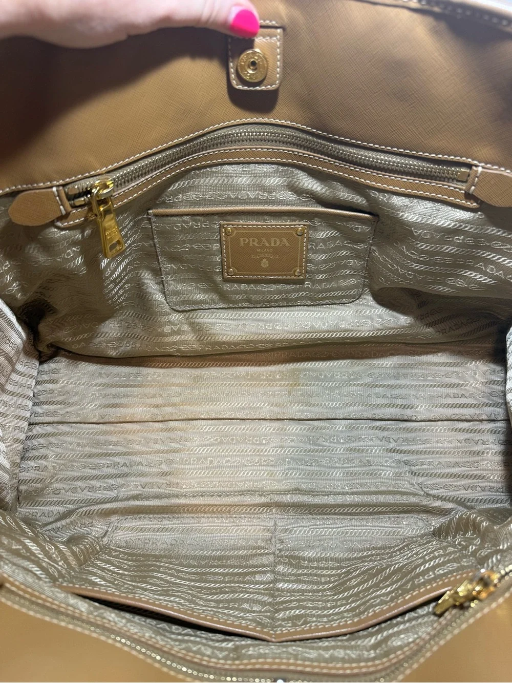 Prada beige canvas