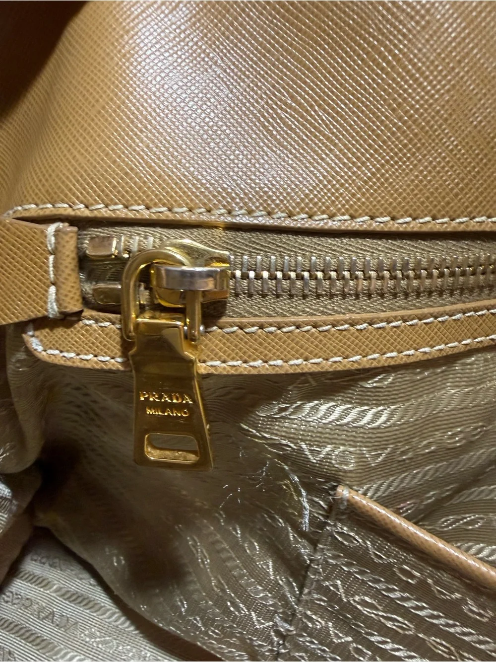 Prada beige canvas